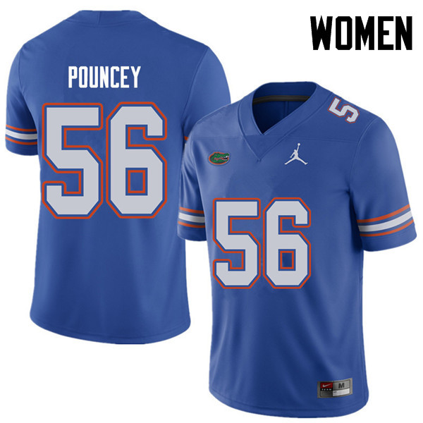 Jordan Brand Women #56 Maurkice Pouncey Florida Gators College Football Jerseys Sale-Royal